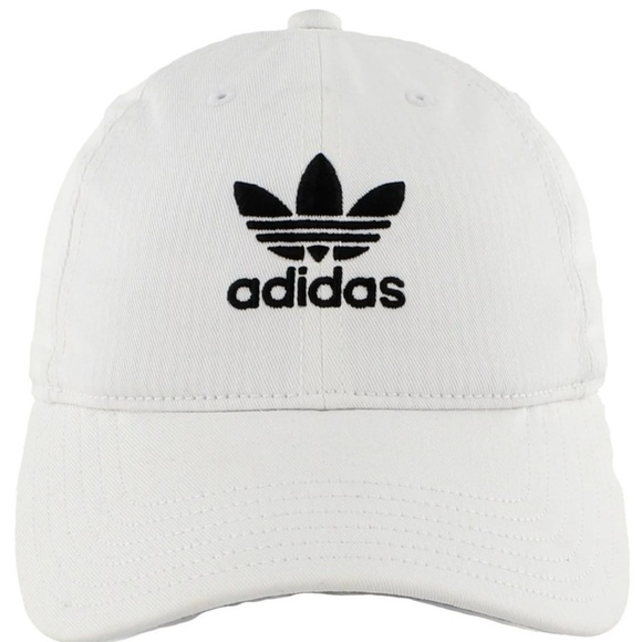 Adidas Originals Youth Washed Relaxed Hat White Baseball Cap - Picture 1 of 3